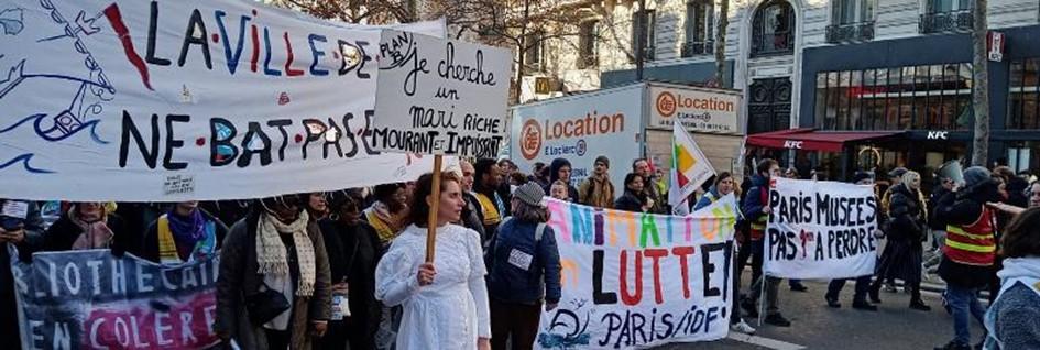 cortège ville de Paris mardi 7 février 2023