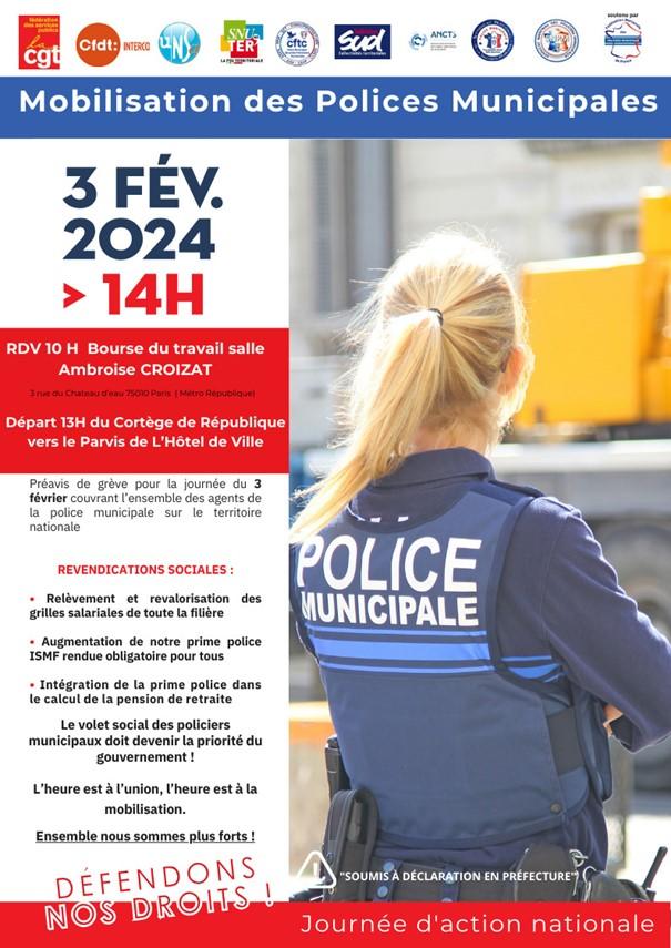 mobilisation polices municipales 3 février