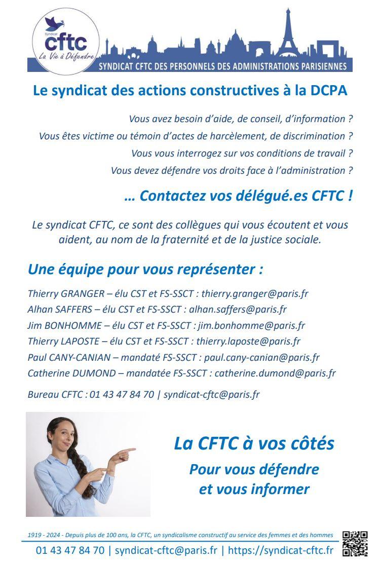 Affiche DCPA Cftc ville de Paris