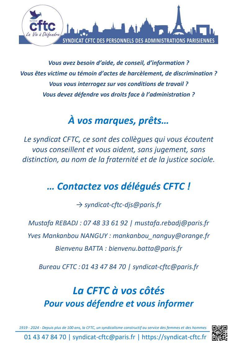 Affiche DJS Cftc Ville de Paris