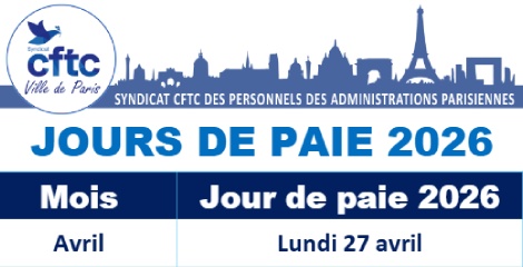 calendrier jours de paie 2026