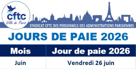 calendrier jours de paie 2026