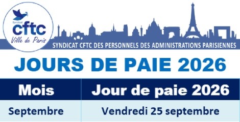 calendrier jours de paie 2026